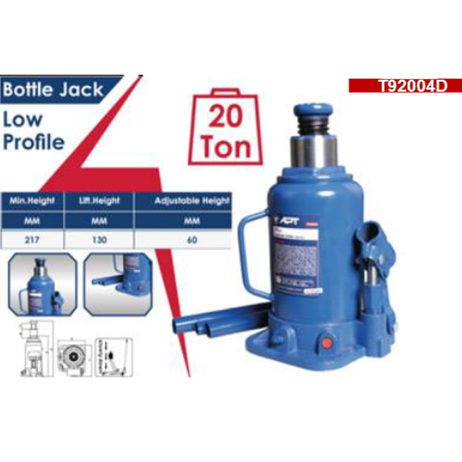 Bottle Jack  20 Ton 217+130+60mm ( T92004D )