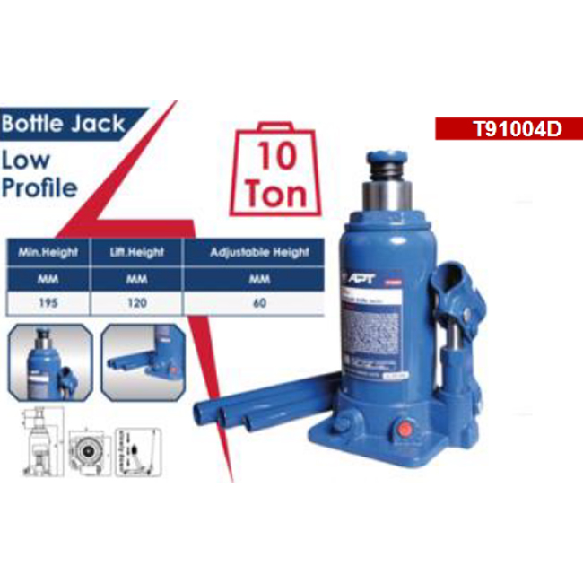 Bottle Jack 10 Ton 195+120+60mm ( T91004D )