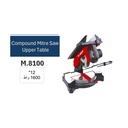 Compound Mitre Saw Upper Table 12" 1600W 220V 50HZ (8100)