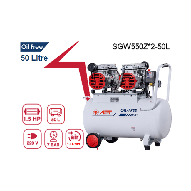 SGW550Z Oiless Compressor 50Lit (SGW550Z*2-50L)