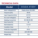 SOLDA-415DV MMA Welding Machine 1PH&3PH-250A LED - Inverter (SOLDA-415DV)