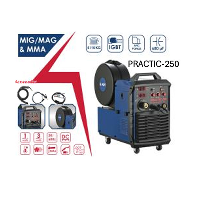 Solda-315DV MMA Welding Machine 1PH&3PH-190A LCD - Inverter (PRACTIC-250)