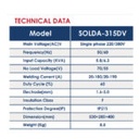 Solda-315DV MMA Welding Machine 1PH&3PH-190A LCD - Inverter (Solda-315DV)