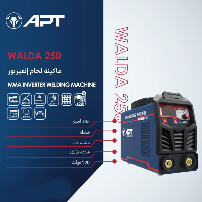 WALDA-250 MMA Welding Machine 1PH-185A (WALDA-250)