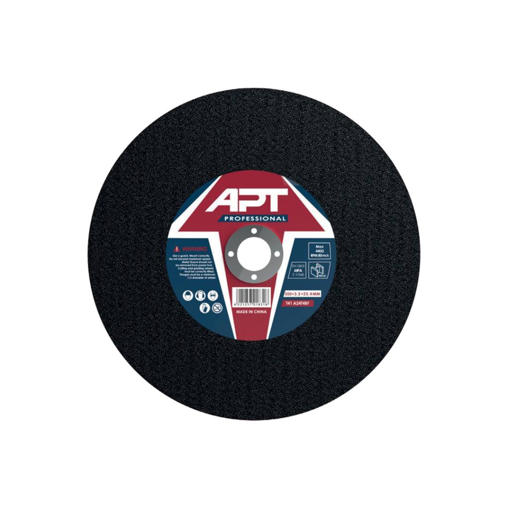 (350x3.5x25.40mm) Flat T41 (APTP13503525) فيبر دسك قص حديد 