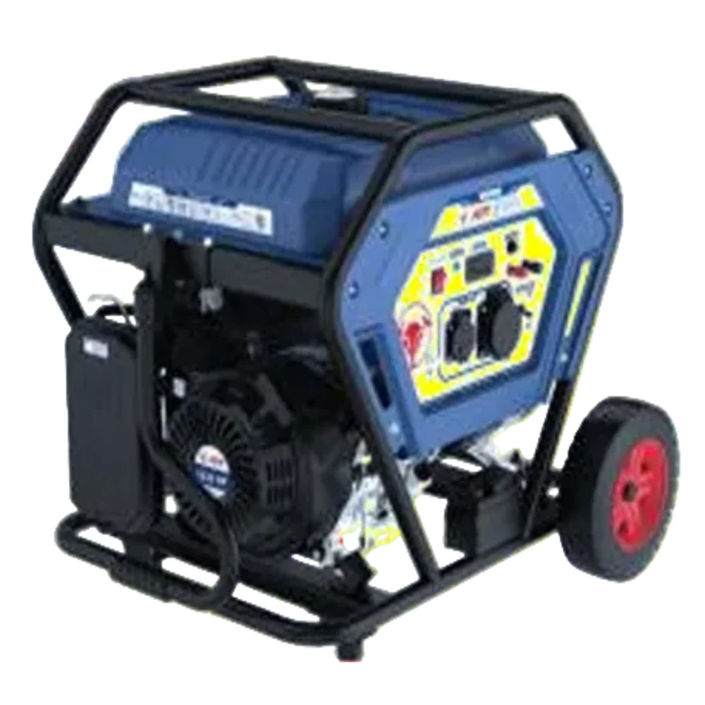 Gasoline Generator Electric Start With Wheels and Handle 5.0/5.5KW-220V/50HZ-25L Fuel Tank 15.0HP Copper Wire -LPG Connection ( DWK-6500E2/LPG )