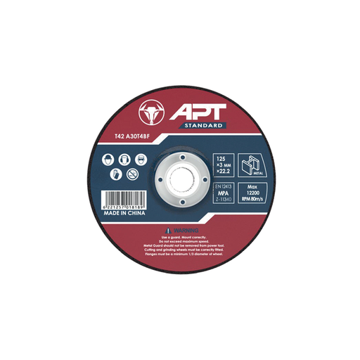 [PT9605451253022] Steel Cutting Disc (125x3.0x22.23mm) Depressed  T42 (APTP21253022)