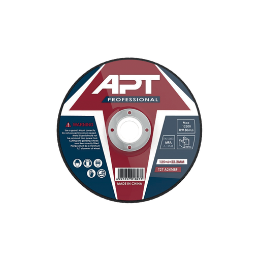 [PT9605451256022] T27-125*6.0*22.2 (APTP71256022) PRO فيبر دسك قص جلخ حديد 