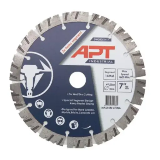[PT960200514180] 3X Life Time Diamond Saw Blade Segment 180x22.23x2.6/1.8x14mm ( DW200514-7 )