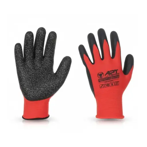 [PT8426520517017] Gloves 13Stitches, Polyster+ Latex (Nylone Crepe), 70g, Red, Size 10 55G